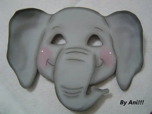 Mascaras en foami de elefante - Imagui