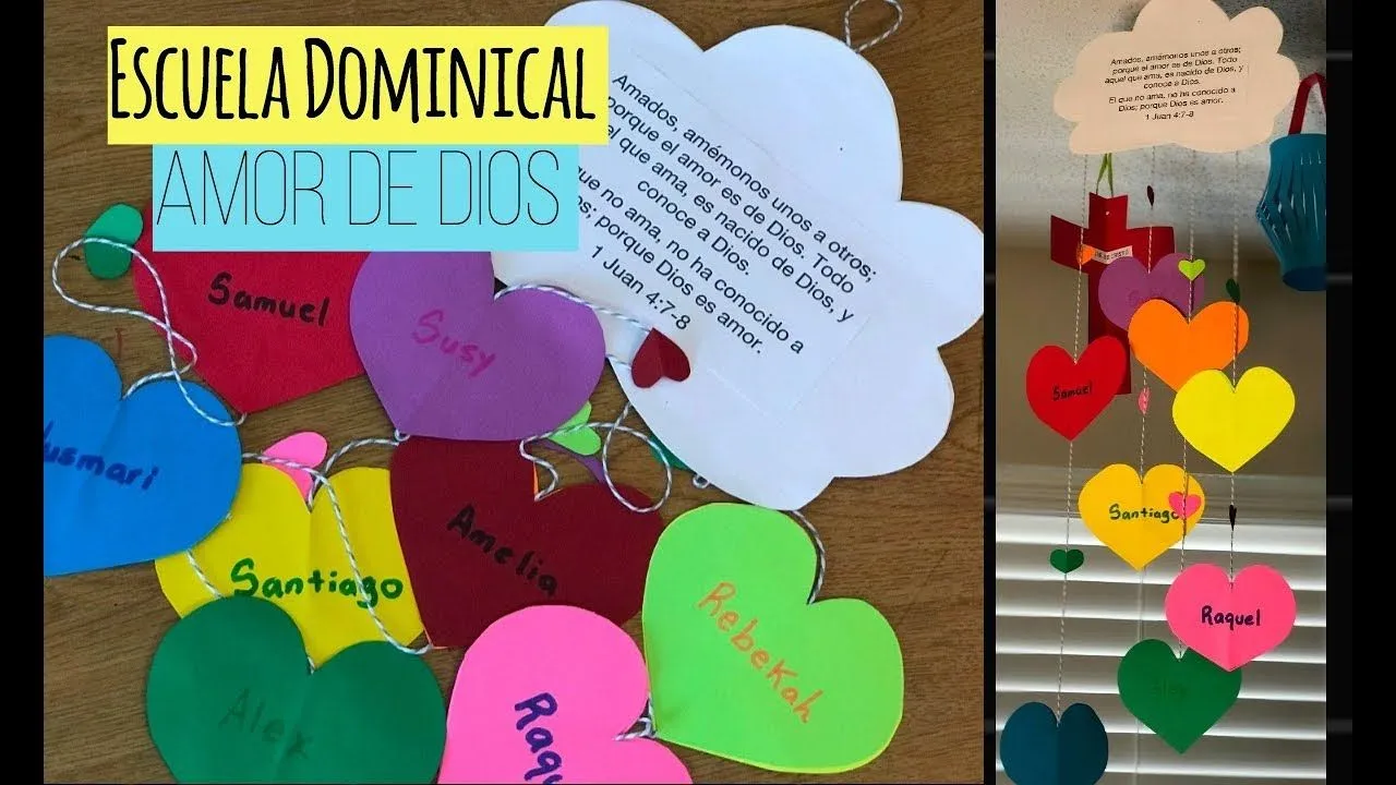 Manualidades para la Escuela Dominical/El amor de Dios y al prójimo -  YouTube