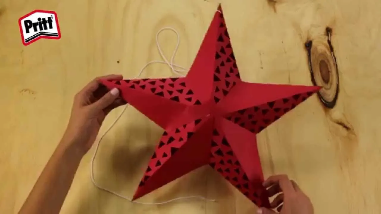 Manualidades fáciles con Pritt - estrella 3D de papel - YouTube