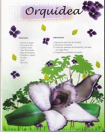 Manualidades en foamy Orquídea | Blog de imágenes