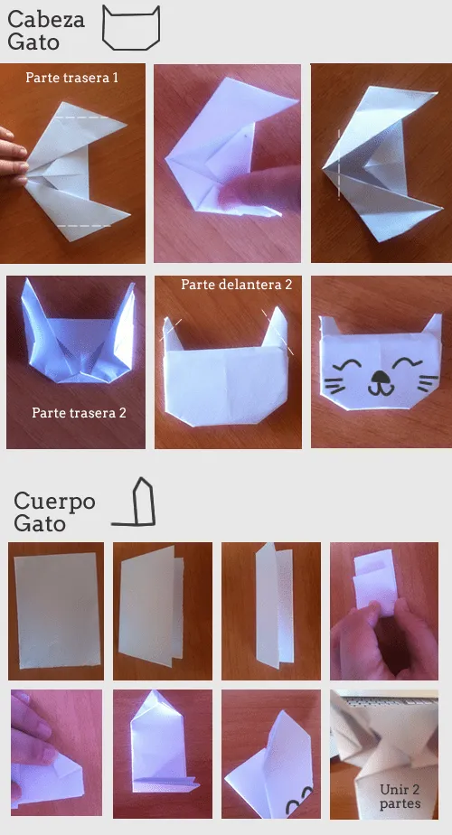 Manualidades: Cómo hacer un gato de origami muy fácil