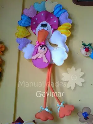 Manualidades Gavimar: Cigueña de foami | handmade gift-el yapımı ...