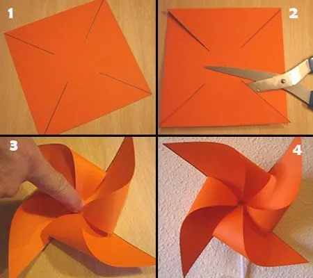 Manualidades Luna Clara: Como hacer un molinillo de viento de papel