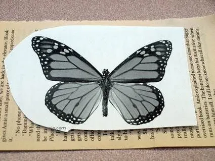 Mariposa con papel periodico - Imagui