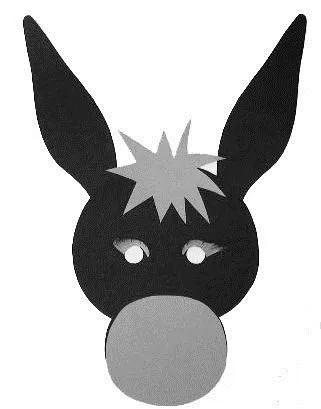 Máscaras de Carnaval: máscara de burro en foami