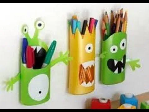 Manualidades para niños con material reciclable - YouTube