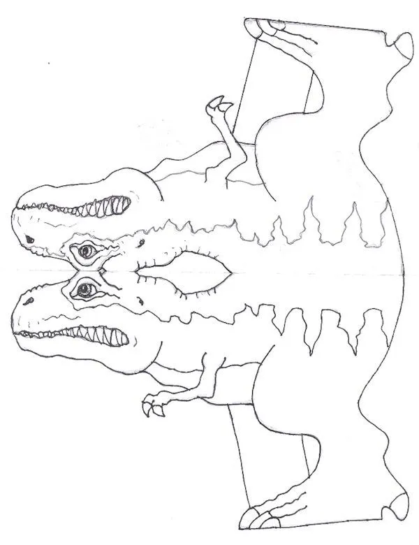 Manualidades para niños: Molde Tiranosaurio Rex (Cuerpo ...