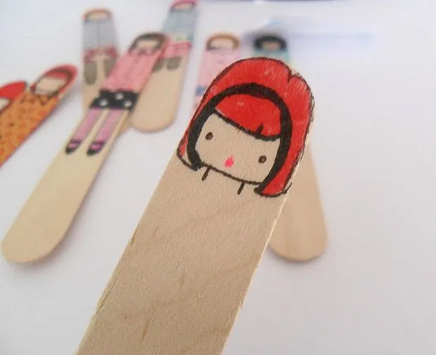 Manualidades para niños: muñecas con palitos de helado ... Manualidades para niños: muñecas con palitos de helado ...