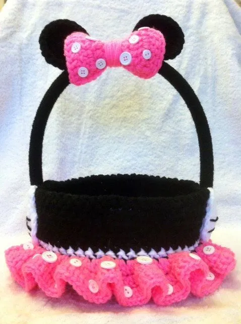 Minnie/Mickey Mouse Easter Basket Crochet Easter by YarnArtista ...