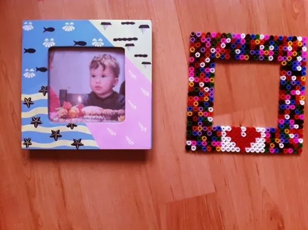 Manualidades: Original y colorido marco de fotos casero para regalar Manualidades: Original y colorido marco de fotos casero para regalar
