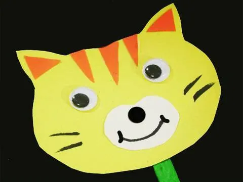 Manualidades de papel: Gato - Titere - YouTube