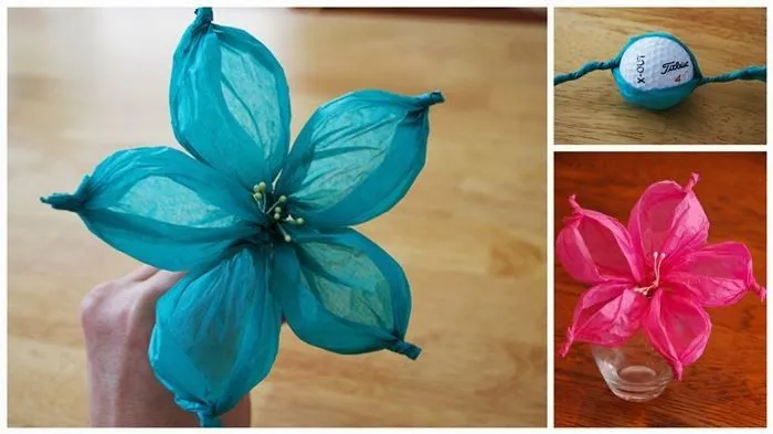 Manualidades con papel - Hermosa flor de seda - HAGO MANUALIDADES |