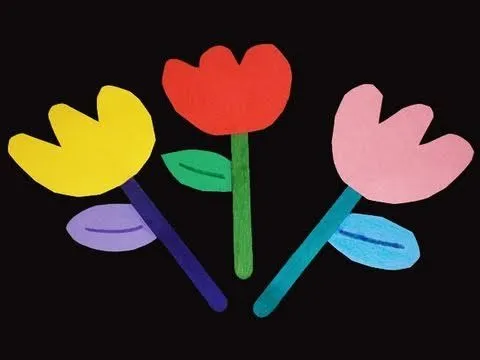 Manualidades de papel: Tulipanes para kinder - YouTube
