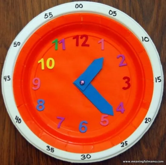 Reloj manualidades para niños - Imagui
