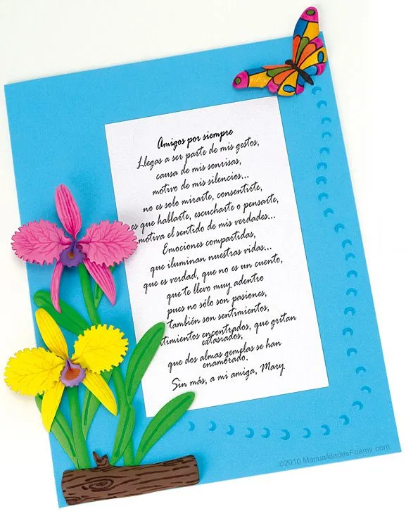 Manualidades en la Revista: Carta con orquídeas