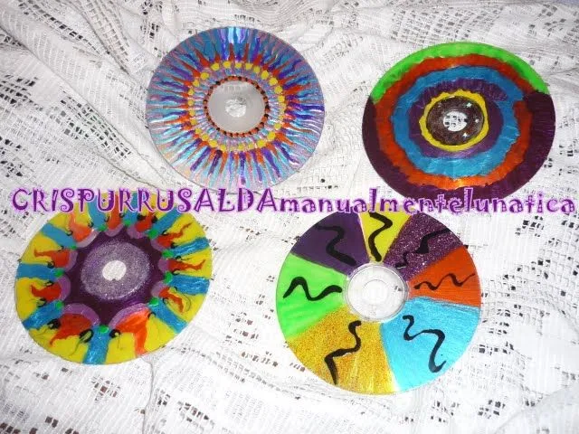 MANUALMENTE LUNÁTICA: Mandalas reutilizando CD's