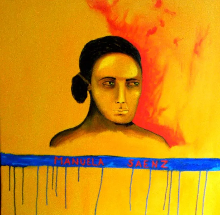 Manuela Sáenz - Latinoamérica viva - viva Latinoamérica - David Duke Mental  - El Salvador - DAVID DUKE | Artista plástico