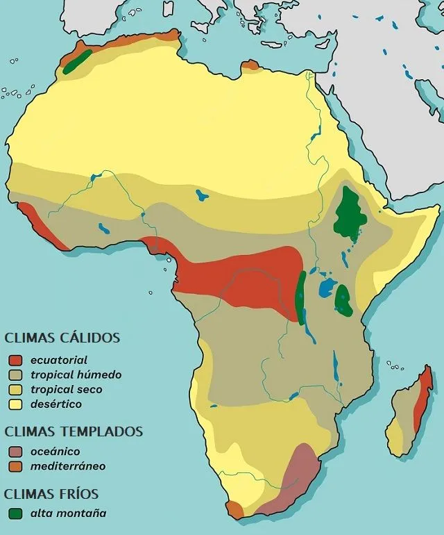 Mapa de África: Climas | Social Hizo