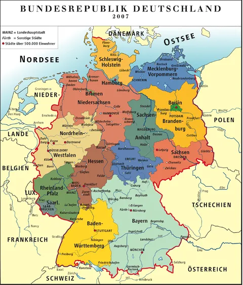 Mapa de Alemania