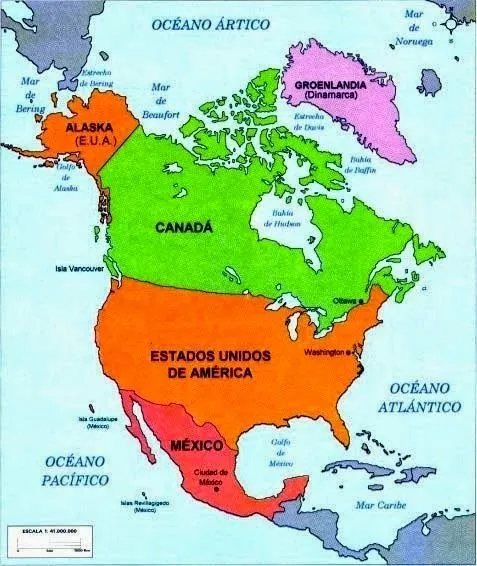 Mapa de america politico paises y capitales - Imagui