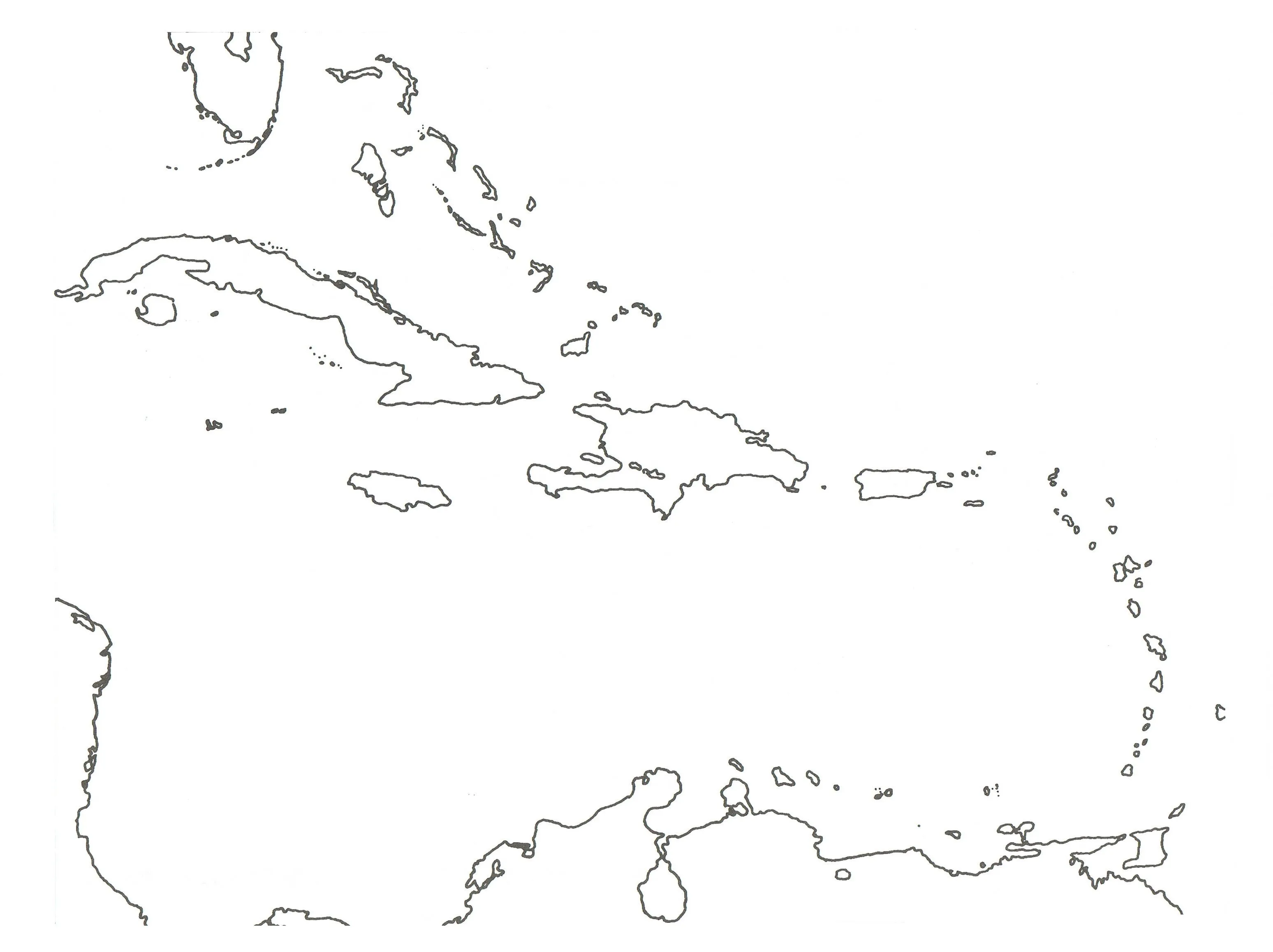 ⊛ Mapa de Las Antillas & Caribe 