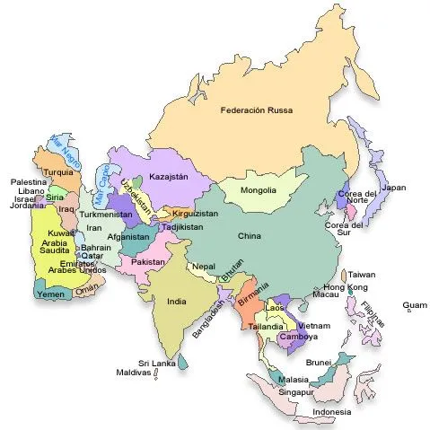 Mapa de Asia: Un continente de contrastes | La Vuelta al Mundo en ...