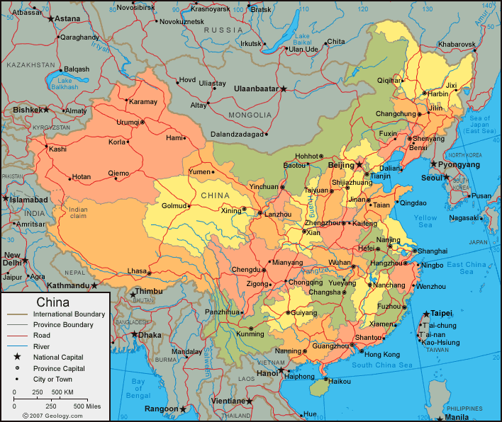 Mapa de Asia Imagen
