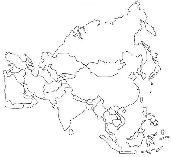 Mapa asia colorear - Imagui