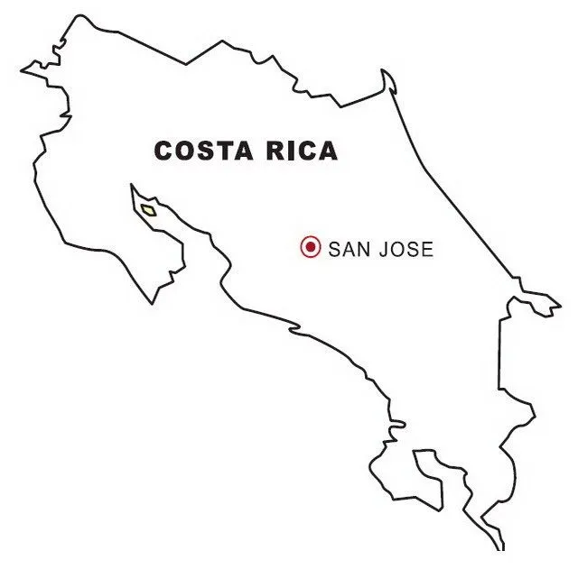 Mapa y Bandera de Costa Rica para dibujar pintar colorear imprimir ...