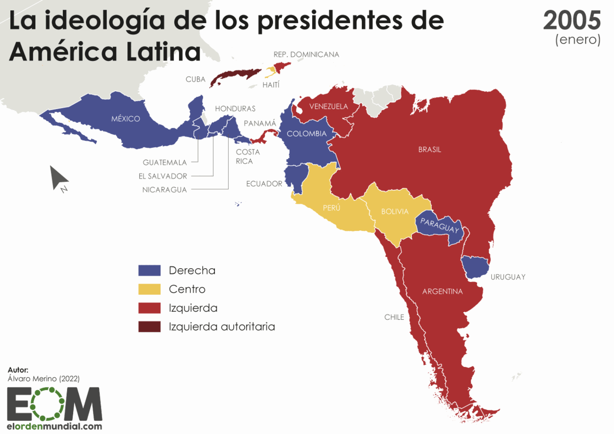 El mapa de los cambios de gobierno en Latinoamérica desde 2005 - Mapas de  El Orden Mundial - EOM