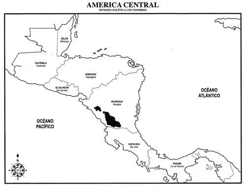 Mapa de centroamerica para colorear - Imagui