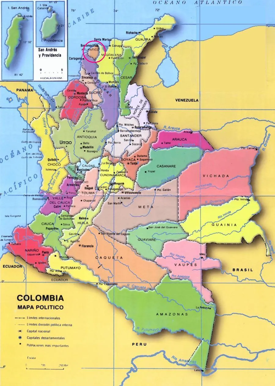 Mapa de colombia con departamentos y capitales - Imagui Mapa de colombia con departamentos y capitales - Imagui