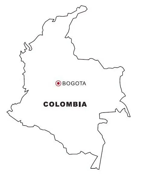 Mapa de Colombia para colorear ~ Dibujos para Colorear Infantil