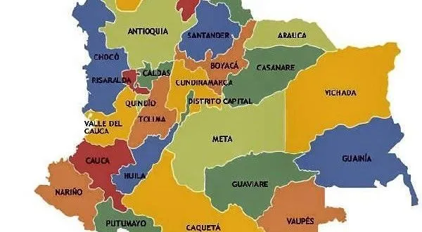 Mapa de Colombia por departamentos |