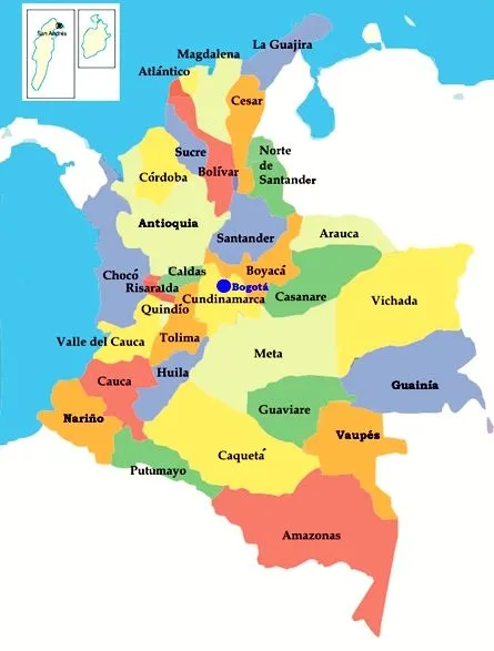 Mapa de Colombia con sus departamentos - Mapa de Colombia Mapa de Colombia con sus departamentos - Mapa de Colombia