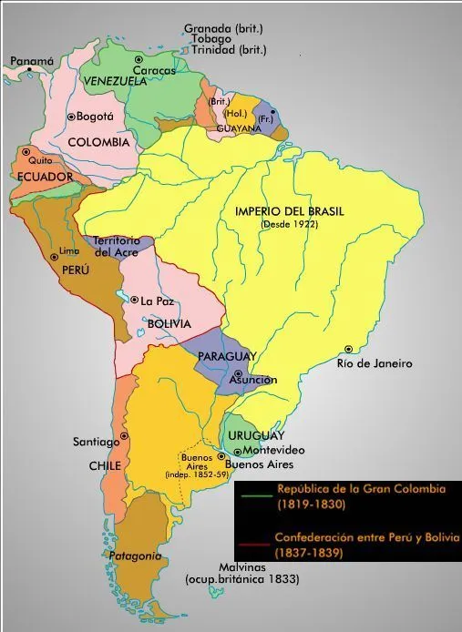 El Mapa de la Gran Colombia - Gobernación de Guayaquil | Mapas ...