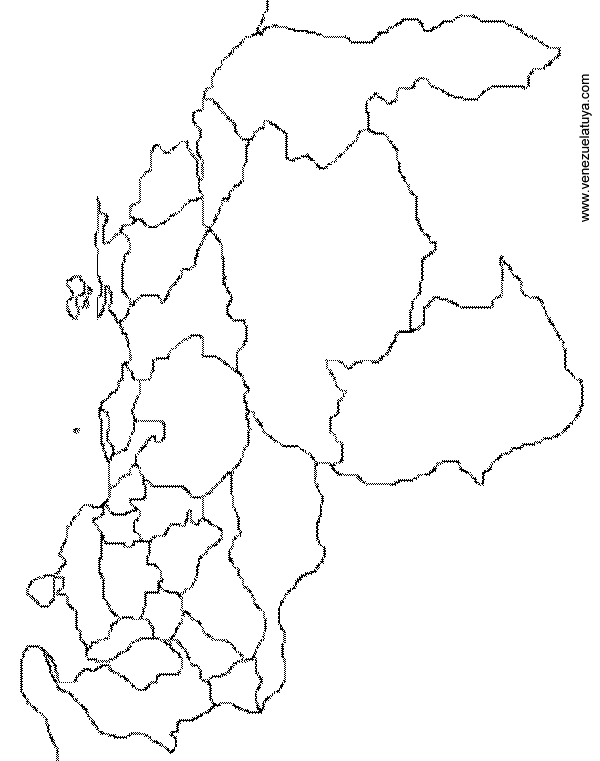 Mapa de las regiones de venezuela para colorear - Imagui