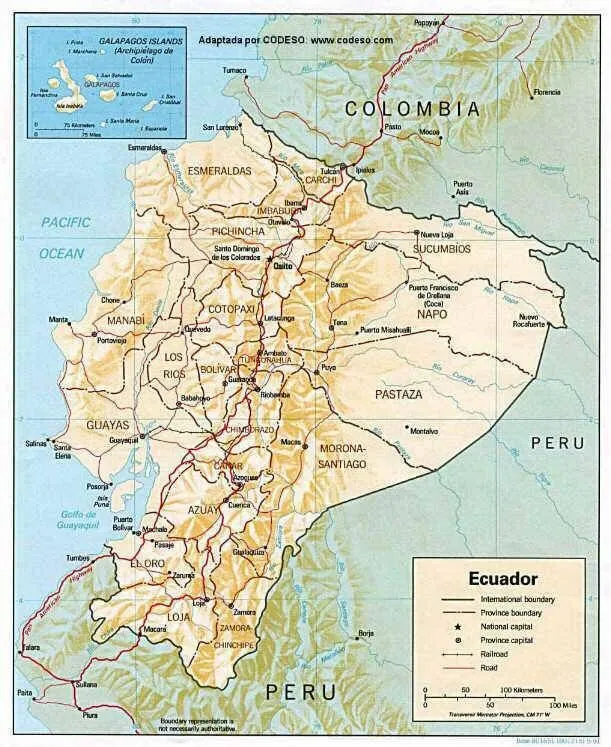 Mapa del Ecuador y Galápagos - Map of Ecuator and Galapagos ... Mapa del Ecuador y Galápagos - Map of Ecuator and Galapagos ...