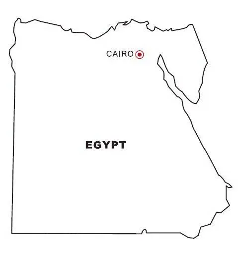 Mapa de Egipto para colorear ~ Dibujos para Colorear Infantil