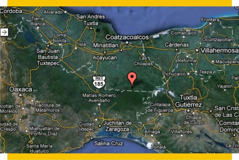Mapa con el epicentro del sismo al sur del estado de Veracruz el 7 de ...
