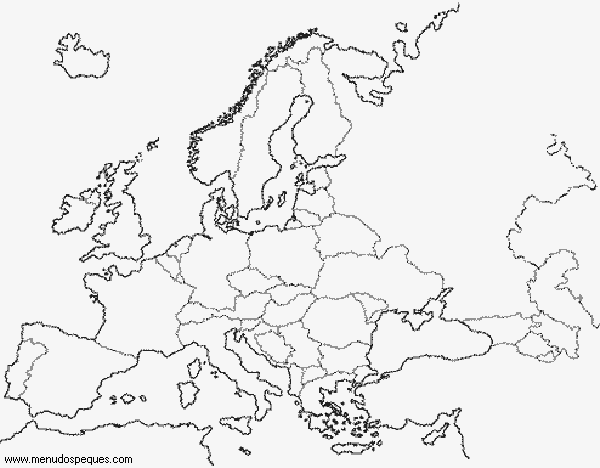 Mapa de europa para colorear con nombres - Imagui