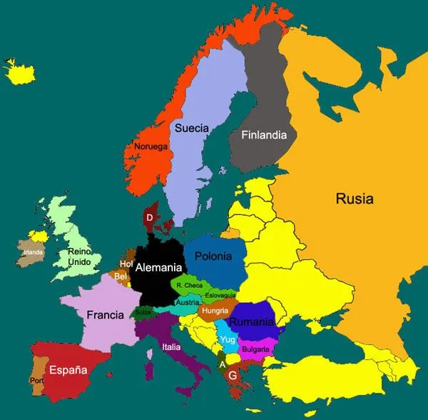 Mapa de Europa ~ Destinos