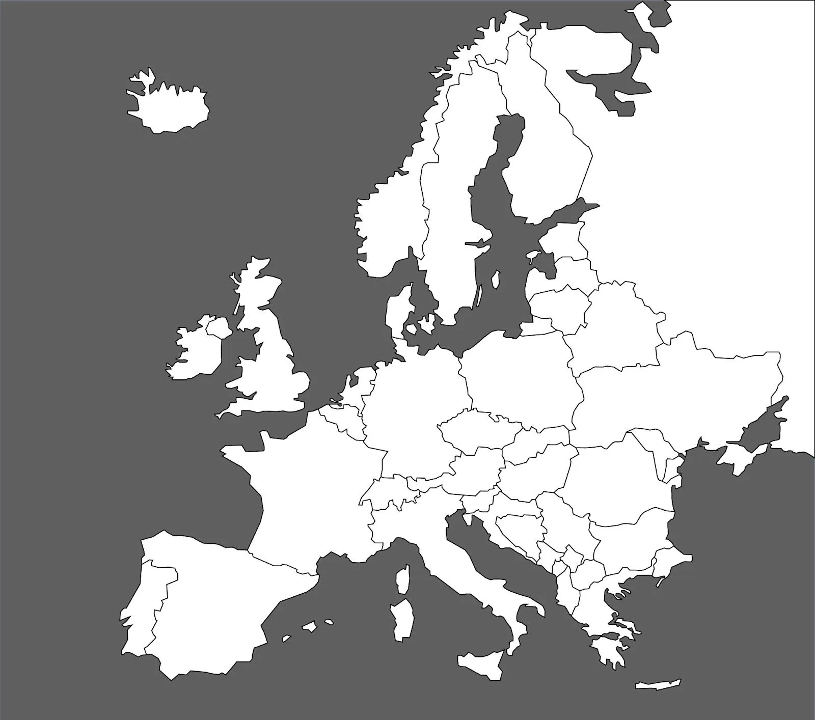 Mapa de Europa para Imprimir (Gratis y en ALTA calidad)