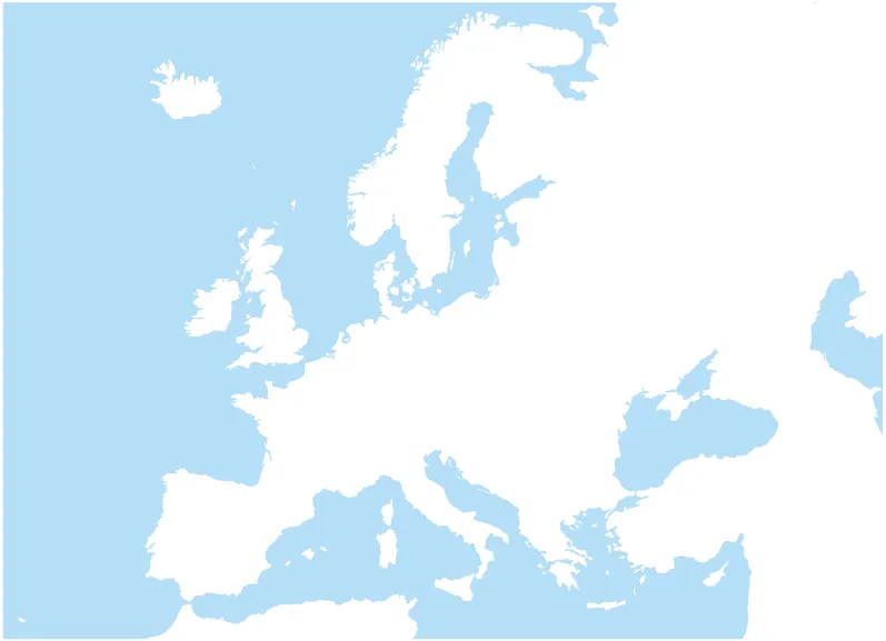 Mapa de europa mudo en blanco - Imagui