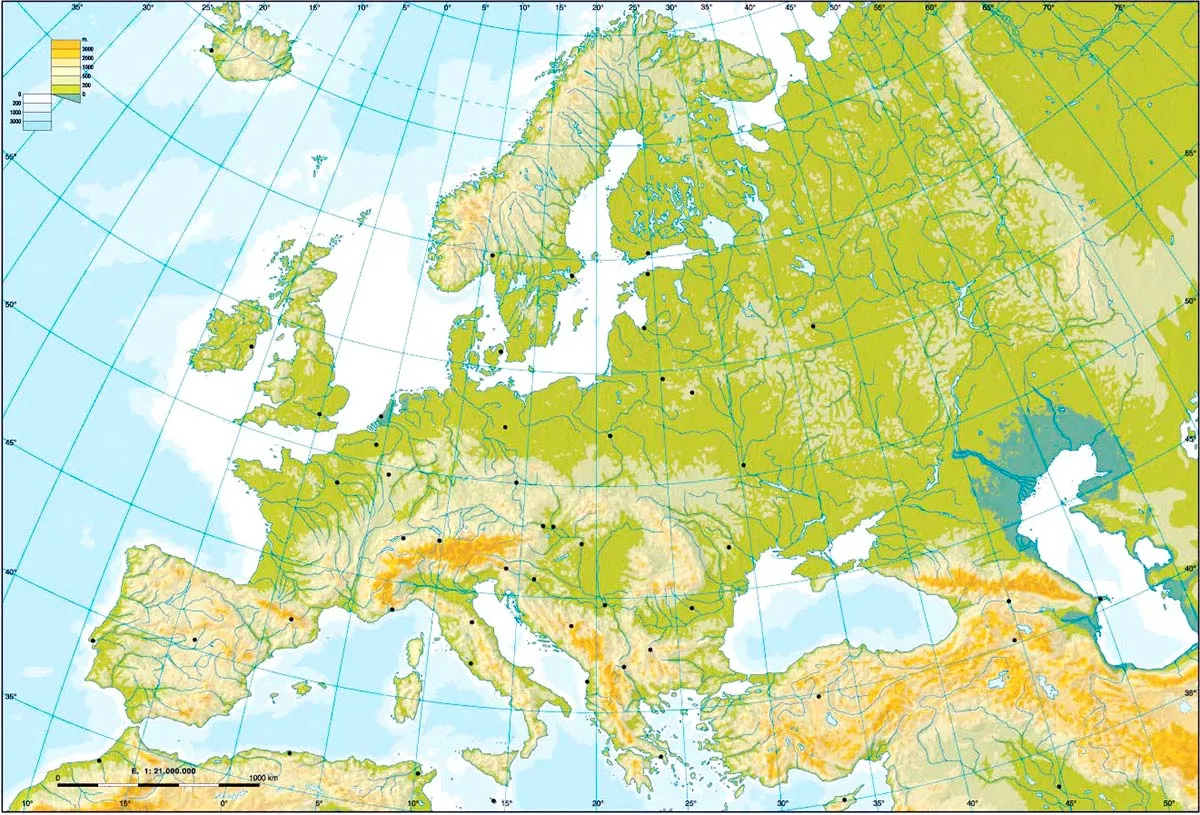 Mapa de Europa: Político y Físico (Mudo y con Nombres) + Países