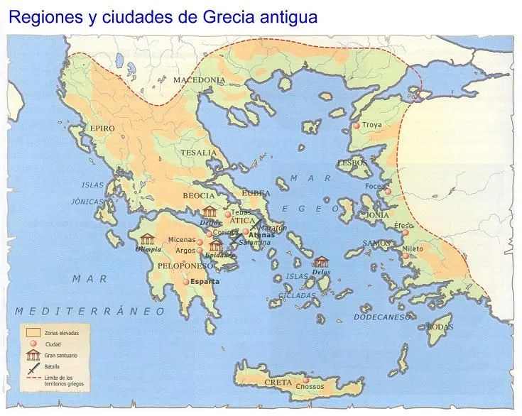 Mapas físicos mudo Grecia - Imagui