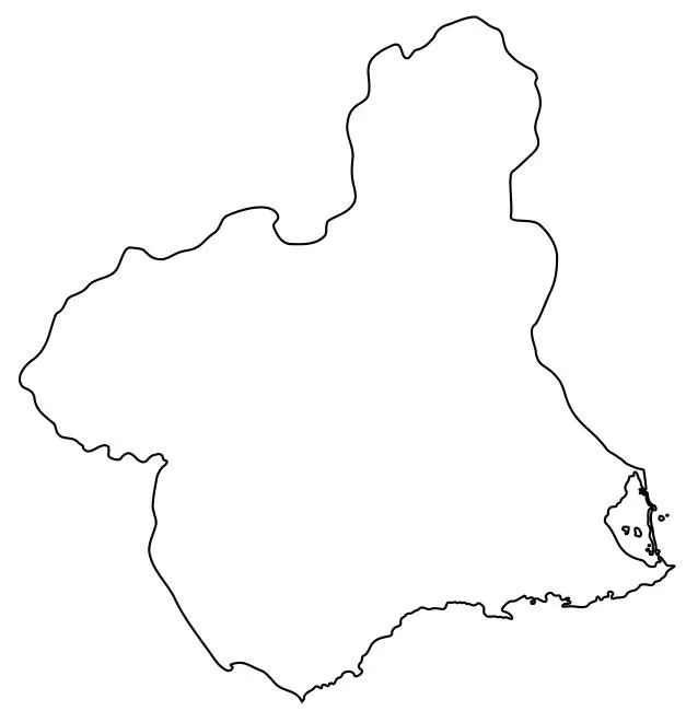 Mapa físico mudo Región de Murcia (Anaya) - Didactalia: material ...