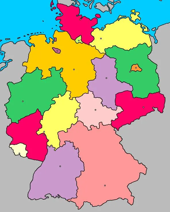 Mapa físico y político de Alemania Mapa de ciudades y ríos de ... Mapa físico y político de Alemania Mapa de ciudades y ríos de ...