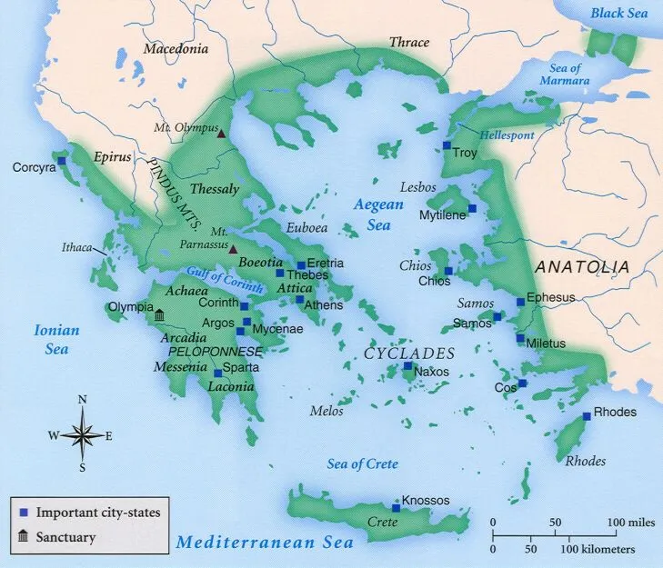 Mapa de Grecia antigua | Formación