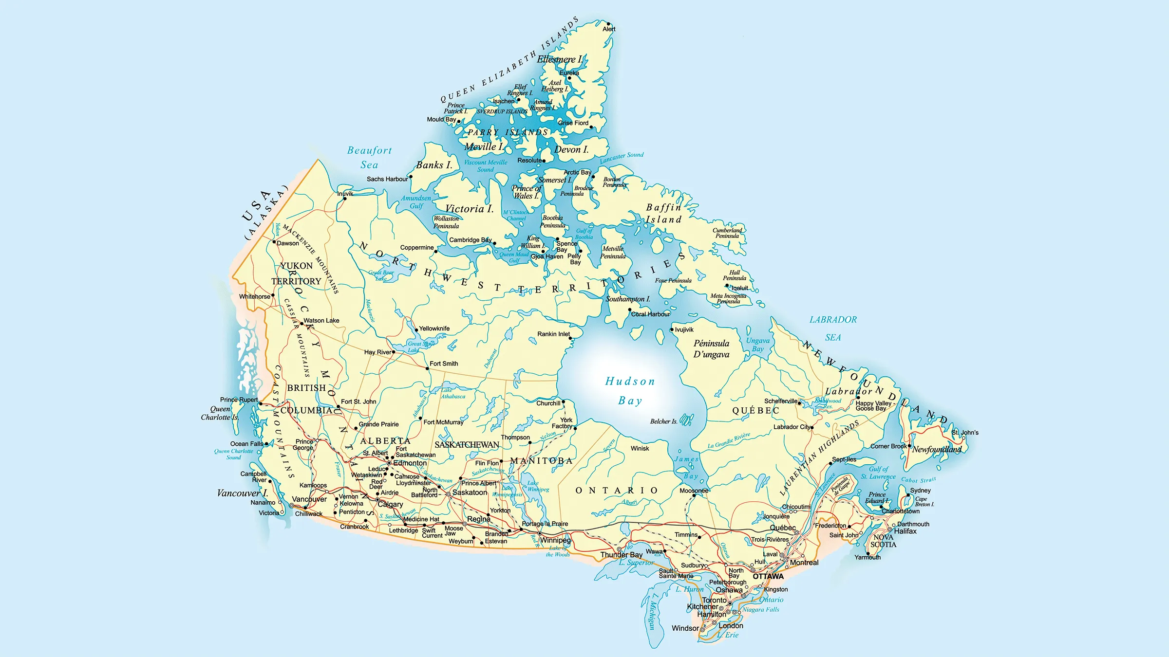 Croquis del mapa de canada - Imagui